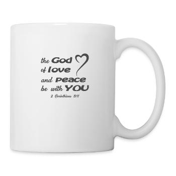 Christian Design The God of Love and Peace be - Mug - white - Right
