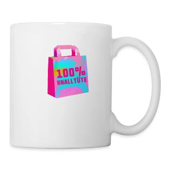 knalltüte, 100%, bunte tüte,tüte,graffiti - Tasse - Weiß - Rechts