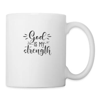 Christian Design God is my Strength - Mug - white - Right