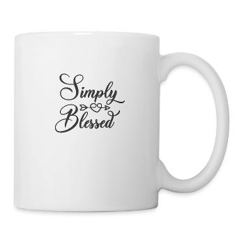 Christliches Design einfach gesegnet - Tasse - Weiß - Rechts