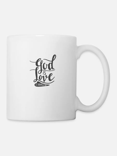 Christliches Design Gott ist Liebe - Tasse - Weiß