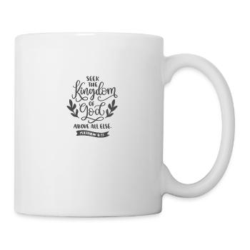 Christian Design seek the kingdom of God Matthew - Mug - white - Right