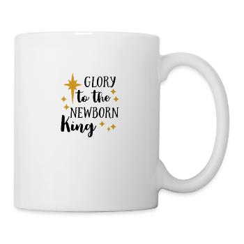 Gloire du design chrétien au roi nouveau-né - Mug blanc - blanc - Droite