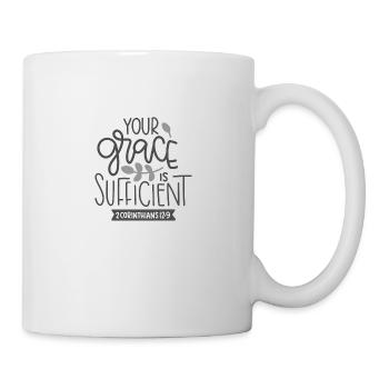 Conception chrétienne Votre grâce est suffisante - Mug blanc - blanc - Droite