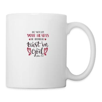Christian Design Ne laissez pas votre cœur être troublé - Mug blanc - blanc - Droite