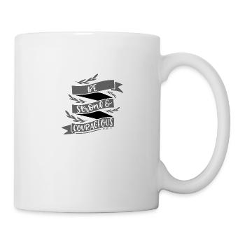 Christian Design Soyez une bannière forte et courageuse - Mug blanc - blanc - Droite