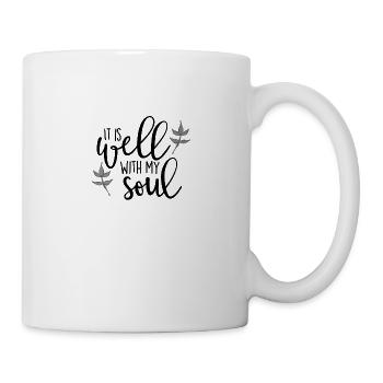 Christliches Design Es geht mir gut mit der Seele - Tasse - Weiß - Rechts