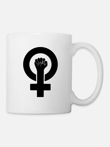 Symbole féminin du pouvoir féminin | Couleur changeable - Mug blanc - blanc