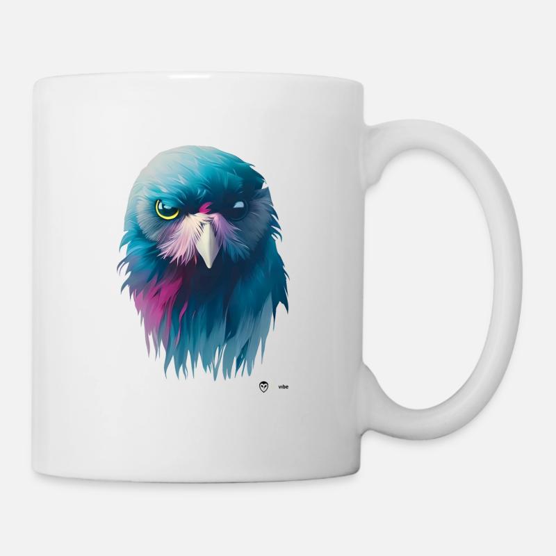 Yellow Eye Owl - Mug - white