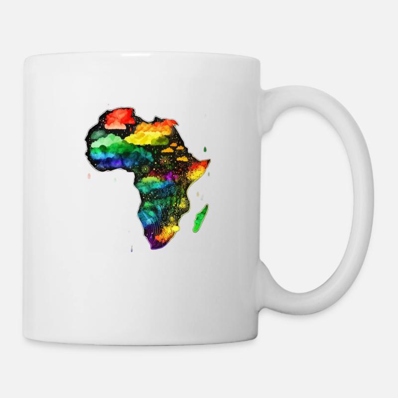 AFRIQUE - CARTE - Mug blanc - blanc