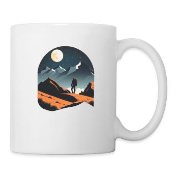 Night mountain hike. Outdoor motif - Mug - white - Right