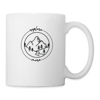 Berg Abenteuer Geschenk Spruch Bergsteigen Wandern - Tasse - Weiß - Rechts