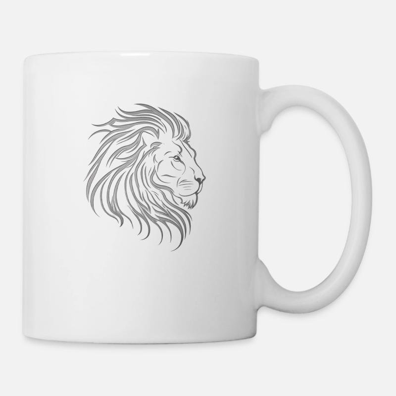 Lion's head - Mug - white