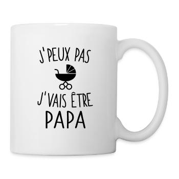 J'peux pas j'vais être papa - Mug blanc - blanc - Droite