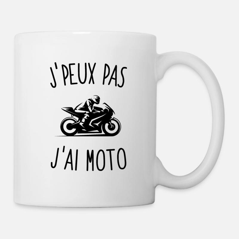 J'peux pas j'ai moto - Mug blanc - blanc