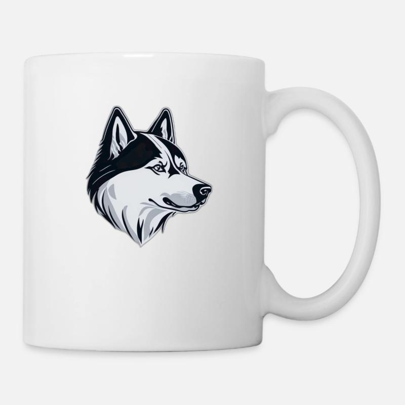 Siberian Husky as Logo Edition in - Mug - white