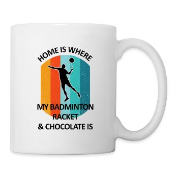 Badminton Badminton Badminton Player Chocolat - Mug blanc - blanc - Droite