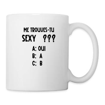 me trouves-tu sexy - Mug blanc - blanc - Droite