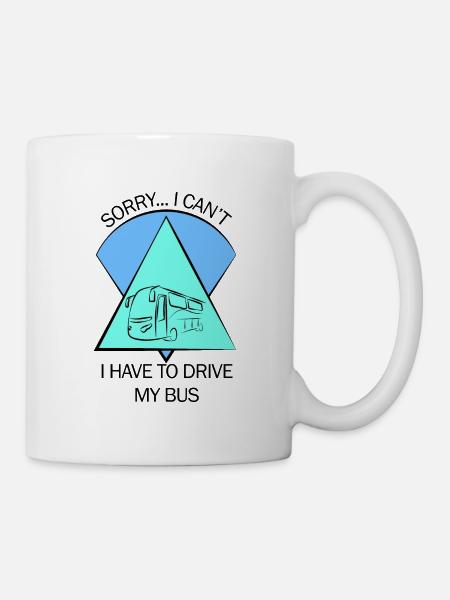 Bus Busfahrer Schulbus Autobus Busfahrerin - Tasse - Weiß