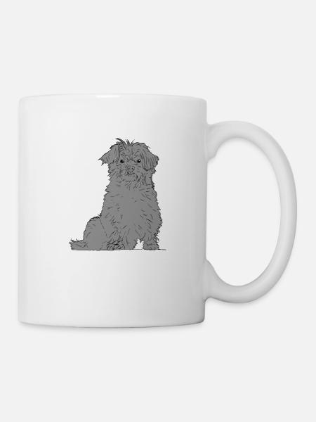 Abenteuerlustiger Terrier - Tasse - Weiß