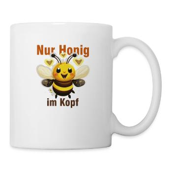 Süße Biene mit Honig - Tasse - Weiß - Rechts
