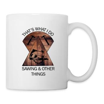 Charpentier, charpentier, charpentier, charpentier, artisan, bois - Mug blanc - blanc - Droite