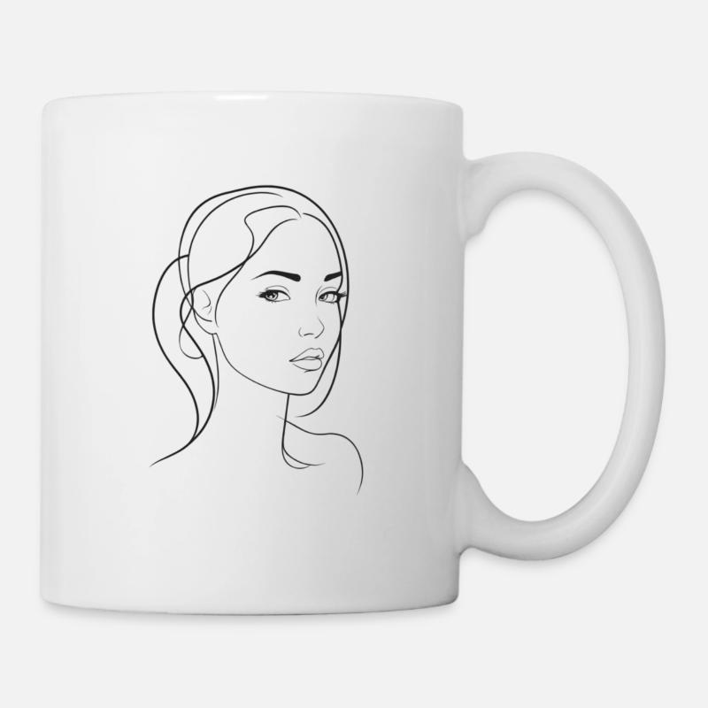 Lignes audacieuses et élégantes - Mug blanc - blanc