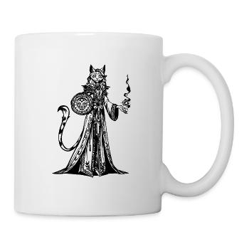 Tabaxi Kleriker-RPG-Spiel - Tasse - Weiß - Rechts