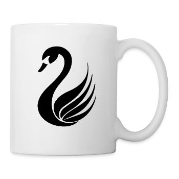 Schwan Schwäne - Tasse - Weiß - Rechts