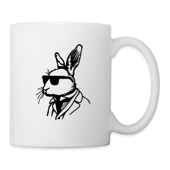 Hase Kaninchen - Tasse - Weiß - Rechts