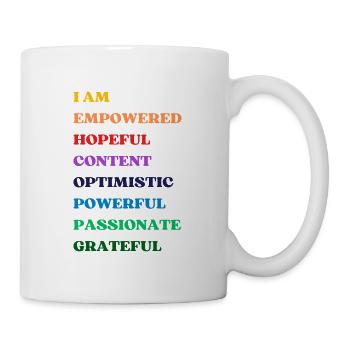 Positive Affirmations – Rainbow Colors - Mug - white - Right