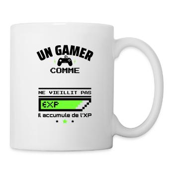 un gamer ne vieillit pas XP personnalisable - Mug blanc - blanc - Droite