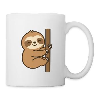 Faultierhängen - Tasse - Weiß - Rechts
