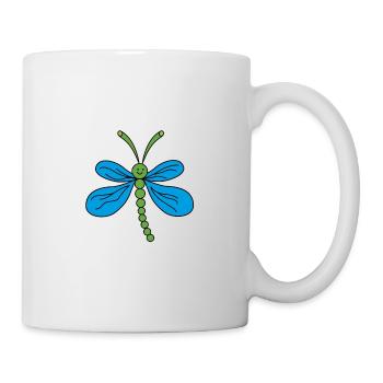 libellule - Mug blanc - blanc - Droite