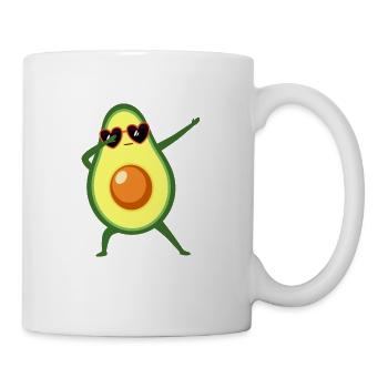 Dabbing Avocado With Heart Sunglasses - Cool Gift - Mug blanc - blanc - Droite