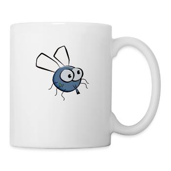 Fliege - Tasse - Weiß - Rechts