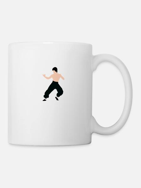 Bruce lee Kampf Pose - Tasse - Weiß