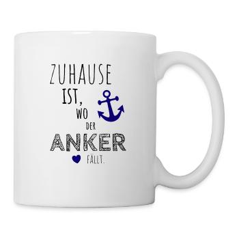 La maison est l'endroit où tombe l'ancre - Mug blanc - blanc - Droite