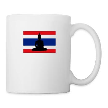 Thailand flag Buddha - Mug - white - Right