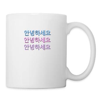 Korean Hello in three colors - Mug - white - Right