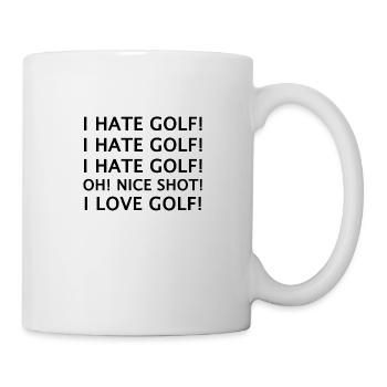 I Hate Golf! I Love Golf! - Tasse - Weiß - Rechts