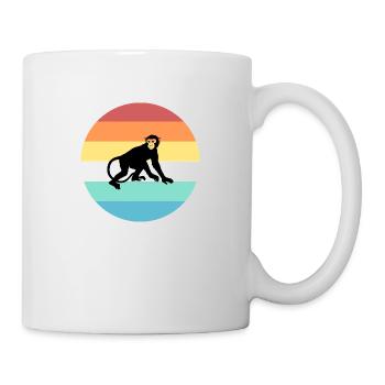 Affe - Tasse - Weiß - Rechts