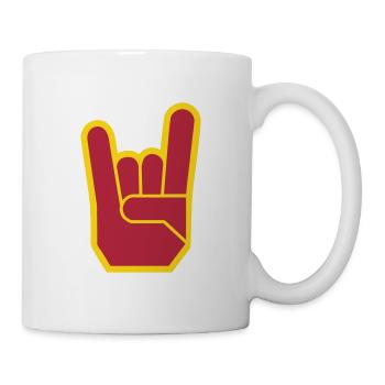 Rock Hand Pommesgabel Devilhand - Tasse - Weiß - Rechts