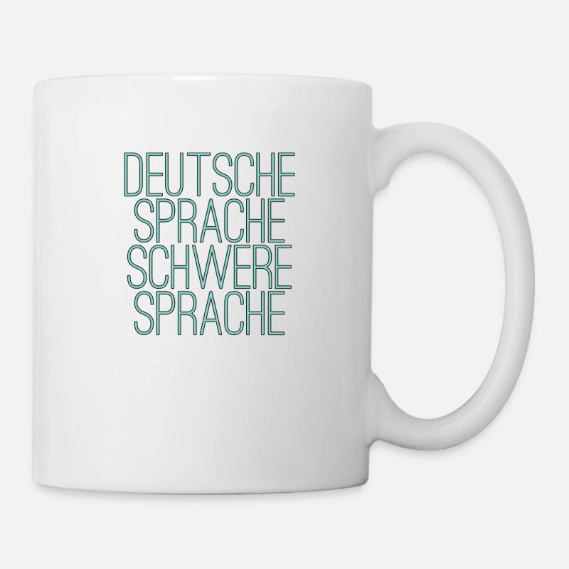 Allemand Langue lourde Langue - Mug blanc - blanc