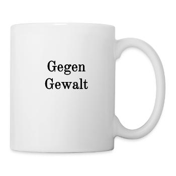 Gegen Gewalt - Tasse - Weiß - Rechts