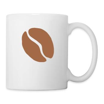 Café en grains de café tasse café caféine cadeau - Mug blanc - blanc - Droite