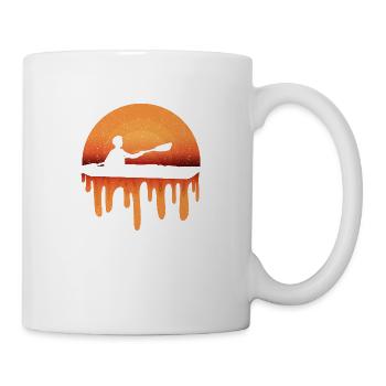 Retro Sunset Kayaker Lake Kayak Paddleboard - Mug - white - Right