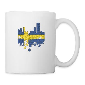 Drapeau de la Suède Drapeau de la Scandinavie - Mug blanc - blanc - Droite