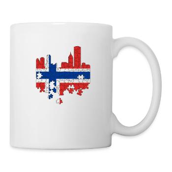 Norwegen Flagge Skandinavien Norwegische Fahne - Tasse - Weiß - Rechts