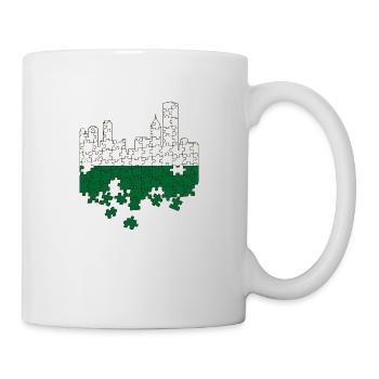 Sachsen Flagge Sächsische Fahne Ossi Urlaub SN - Tasse - Weiß - Rechts